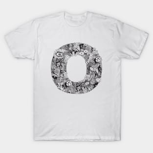 Floral Letter O T-Shirt